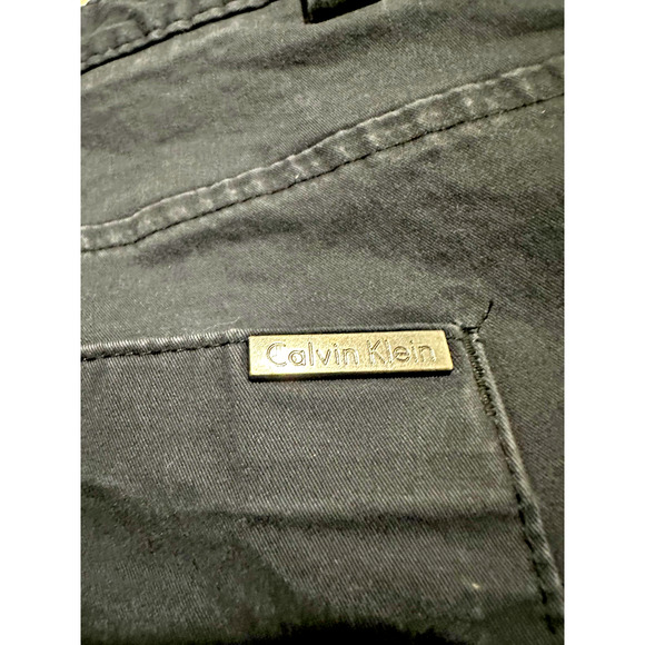 Calvin Klein Men’s Slim Fit Pants 38x30.5 Black Stretch Cotton Dress Casual - Picture 9 of 9